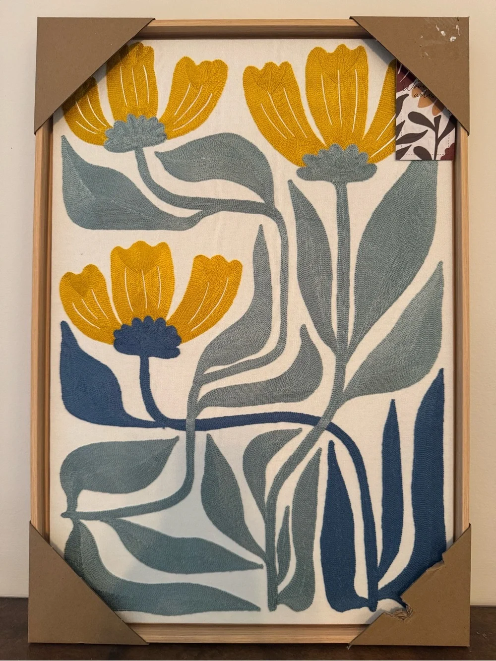 New BP Home Textile Embroidery Wall Art 13” x 26”